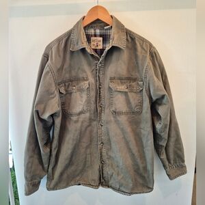 Red Head Cotton Shirt Jacket Flannel Lined Size Medium Mens